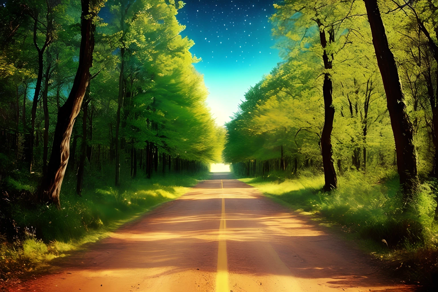 Univers, galaxie, porte, woods, Univers, Mysterious