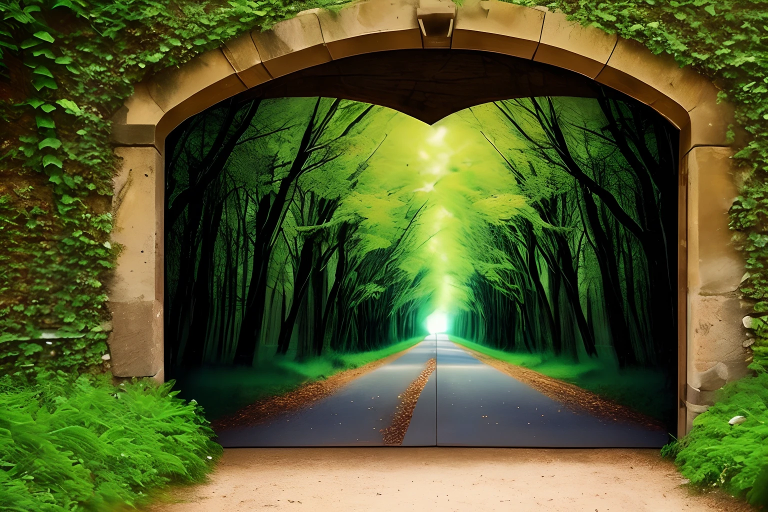 Univers, galaxie, porte, woods, Univers, Mysterious
