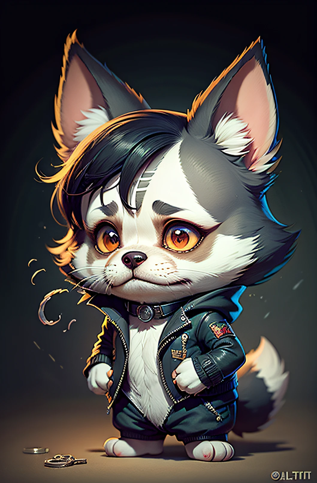 c4tt4stic, The Joker, a Dog,Chihuahua,Black hair