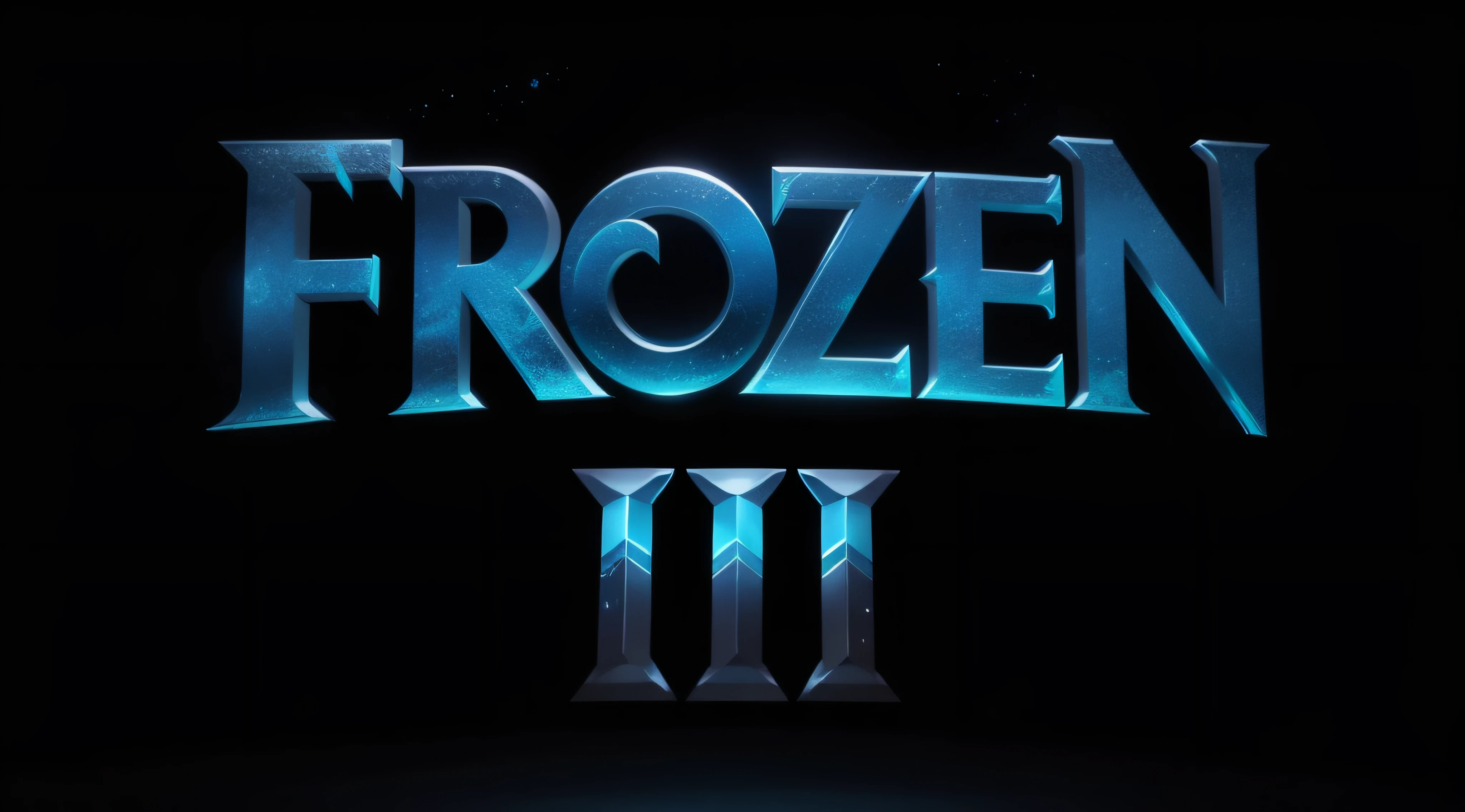 "Frozen 3 logo, designer logo, sleek and modern design, animated movie logo, captivating and visually stunning logo for Frozen 3"