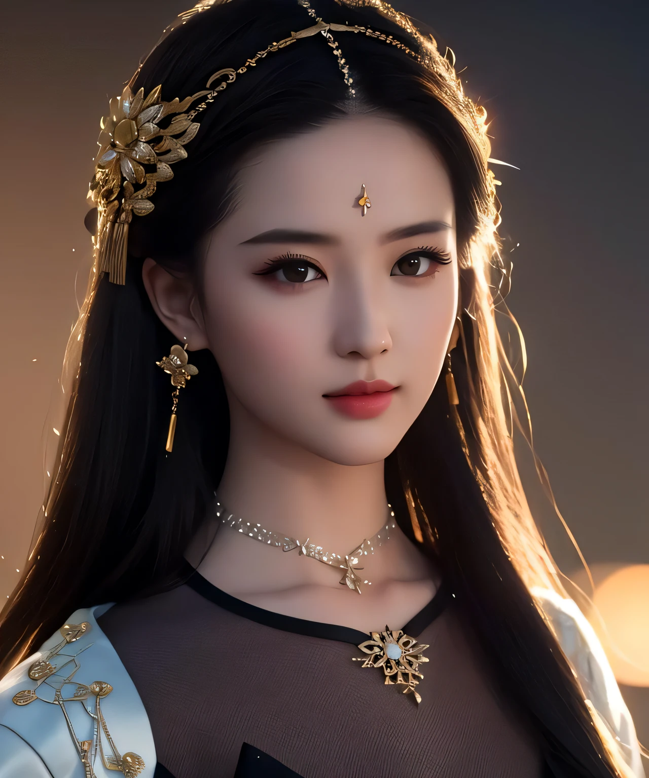 best quality, masterpiece, highres, 1girl,china dress,hair ornament,necklace, jewelry,Beautiful face,upon_body, tyndall effect,photorealistic, dark studio, rim lighting, two tone lighting,(high detailed skin:1.2), 8k uhd, dslr, soft lighting, high quality, volumetric lighting, candid, Photograph, high resolution, 4k, 8k, Bokeh,