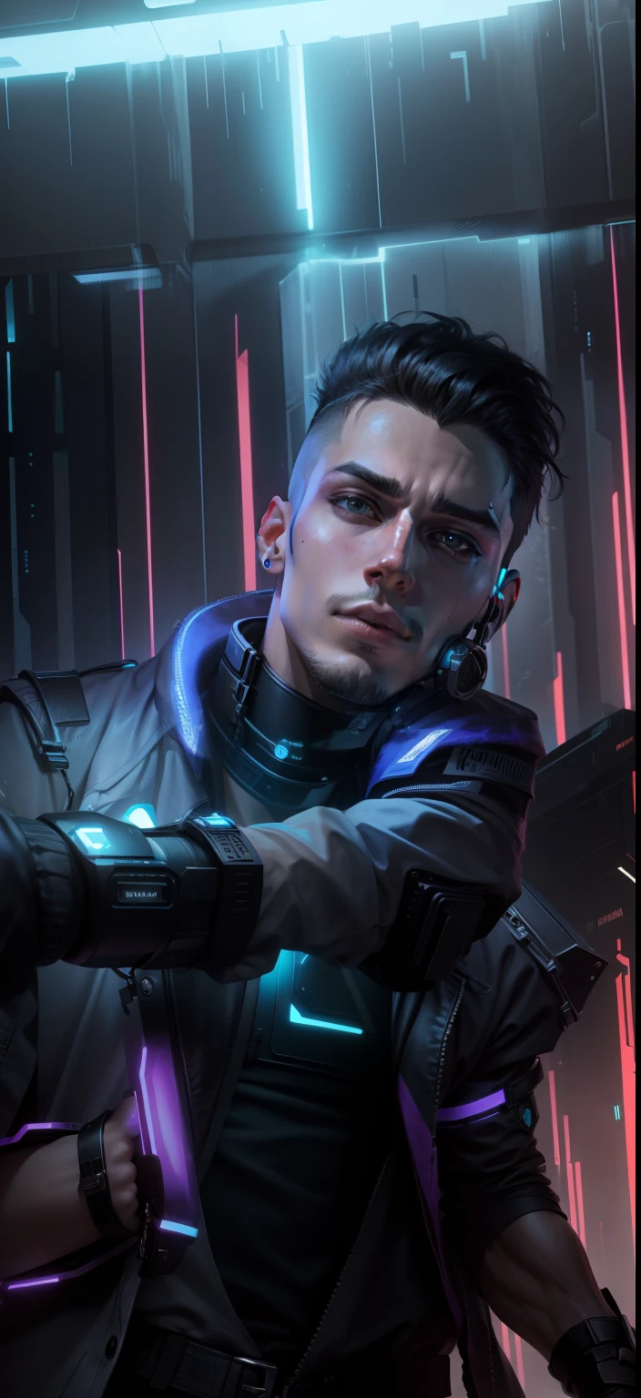 Change background cyberpunk handsome boy
Realistice face