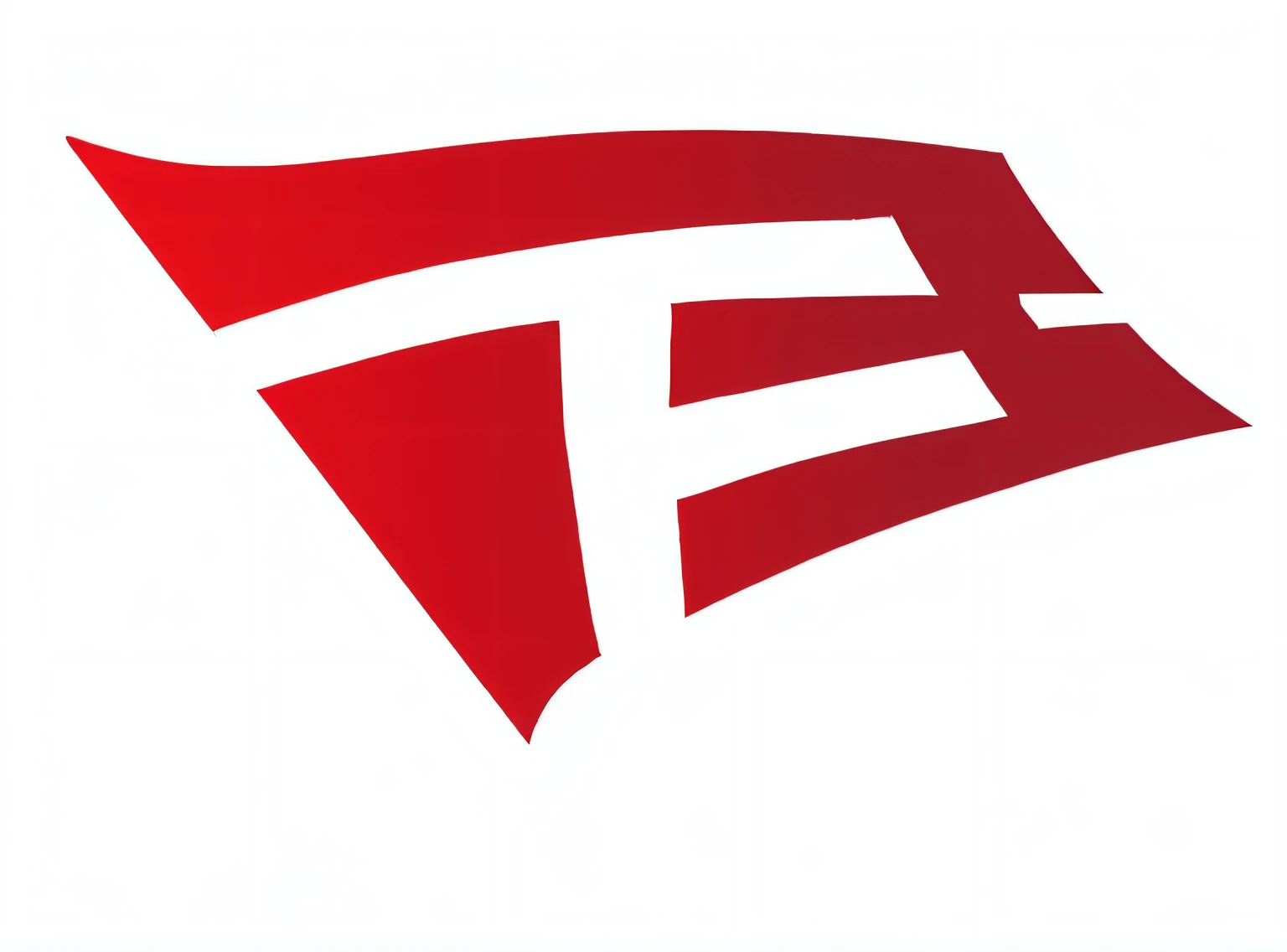 Close-up of red and white flag with white letter F, team ibuypower, logo without text, esports logo, Sports logo, inspired by Ryūsei Kishida, TF 1, 3 D 徽标, e-Sport, Esports, Farnat peripherals, eagle logo, terran trade authority, e-sport style, clean logo