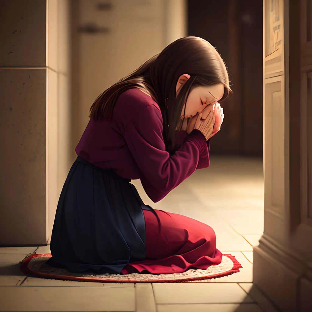 A woman praying