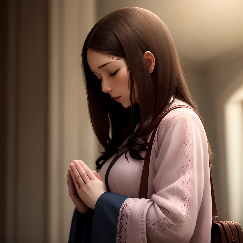 A woman praying