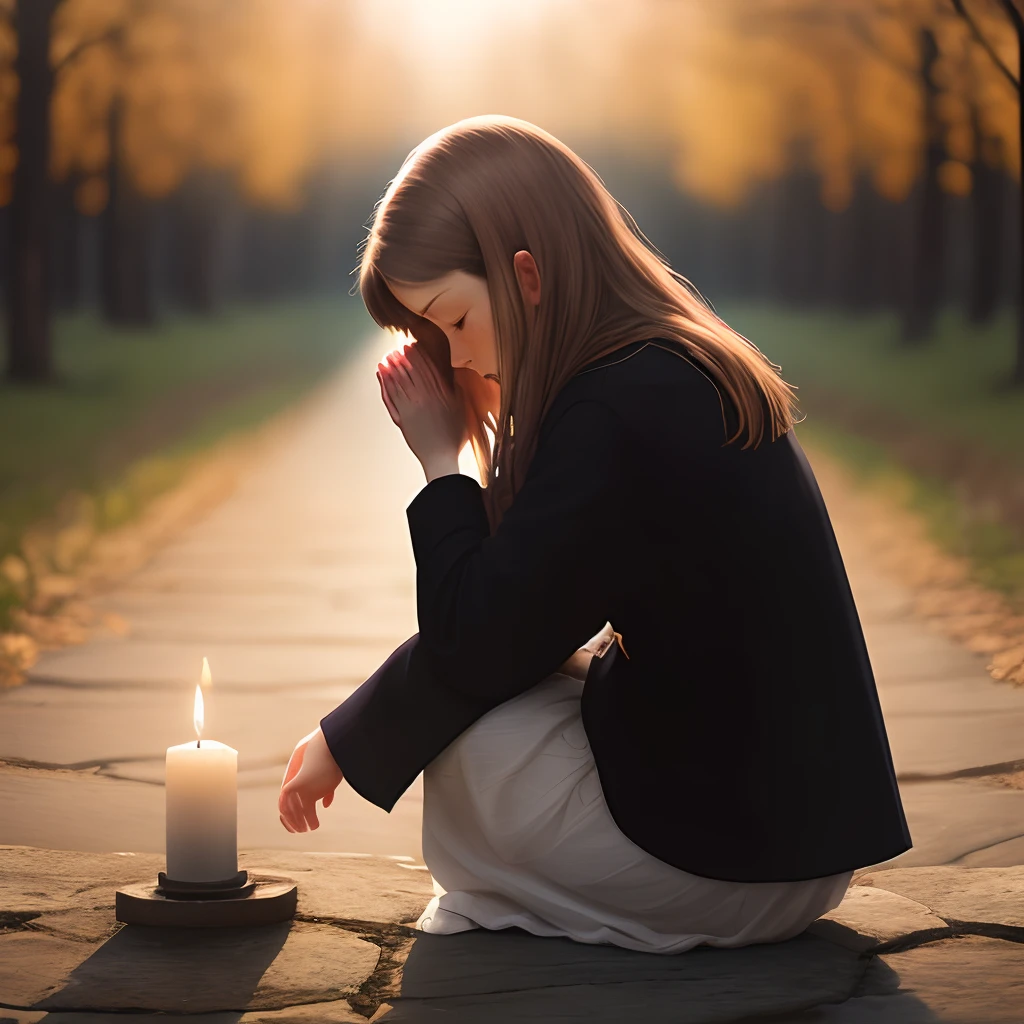 A woman praying