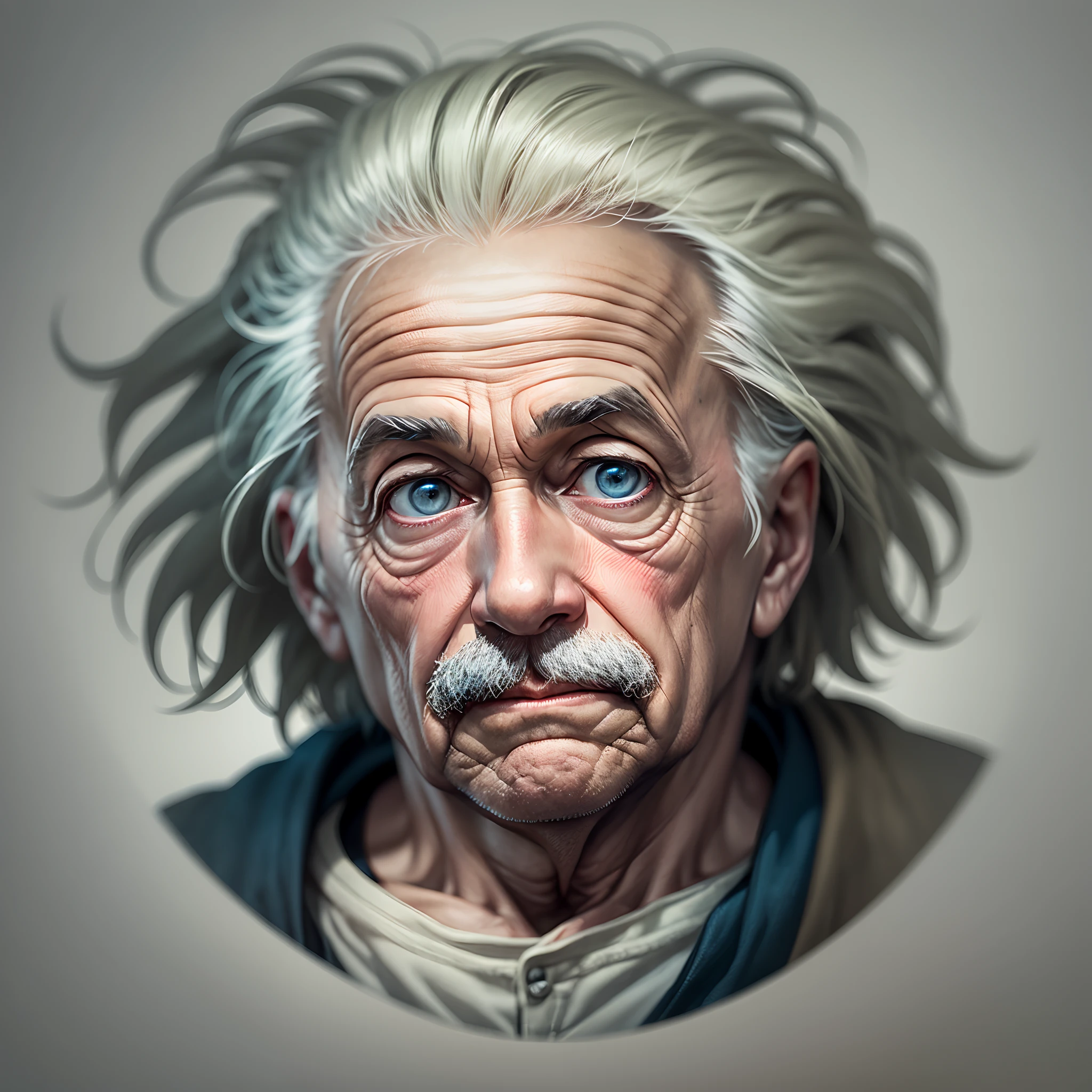 ALERT EINSTEIN WITH A THINKER'S FACE --auto --s2
