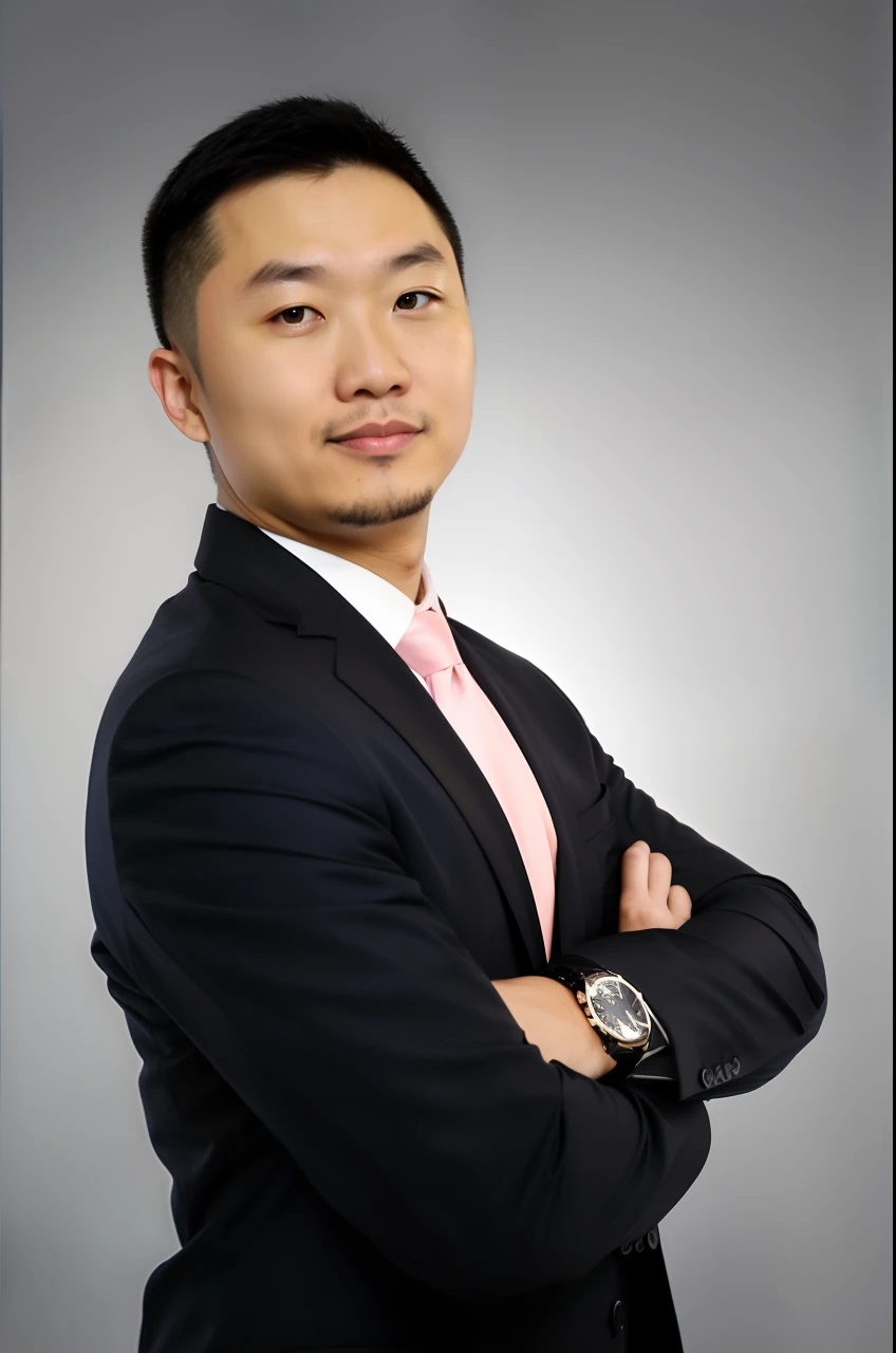 dressed in a suit,Allad man with arms crossed in tie, Professional profile photo, professional profile picture, Cao Shuxian, Zhongyuan Zheng Lei, reuben wu, peter xiao, jeremy cheung, professional picture, chengwei pan, steve zheng, jeremy cheung, huifeng huang, jinsung lim, chengyou liu, yangjun chen, James S