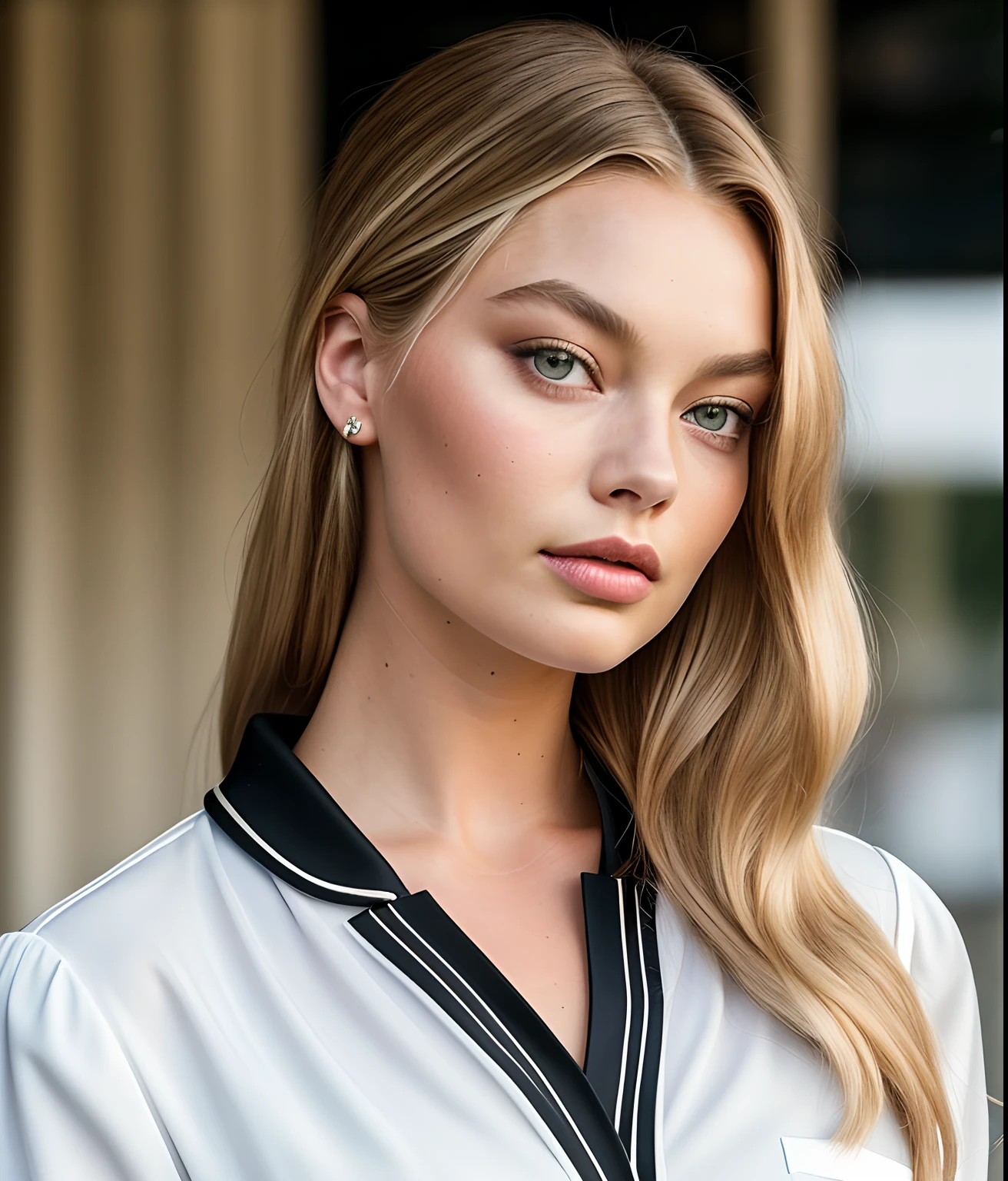 fashion model 24 years old, Danish queen with eyes like Gigi Hadid and hear like Margot Robbie is playing polo, Old money ascetics, Old money style, rich