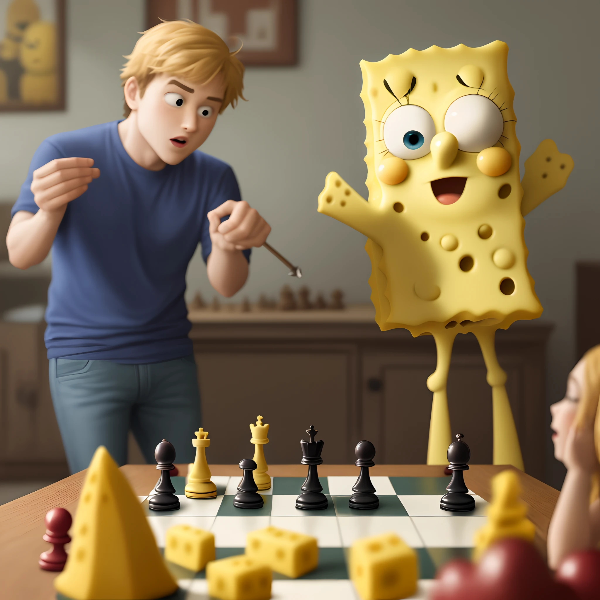 SpongeBob and Patrick are playing chess