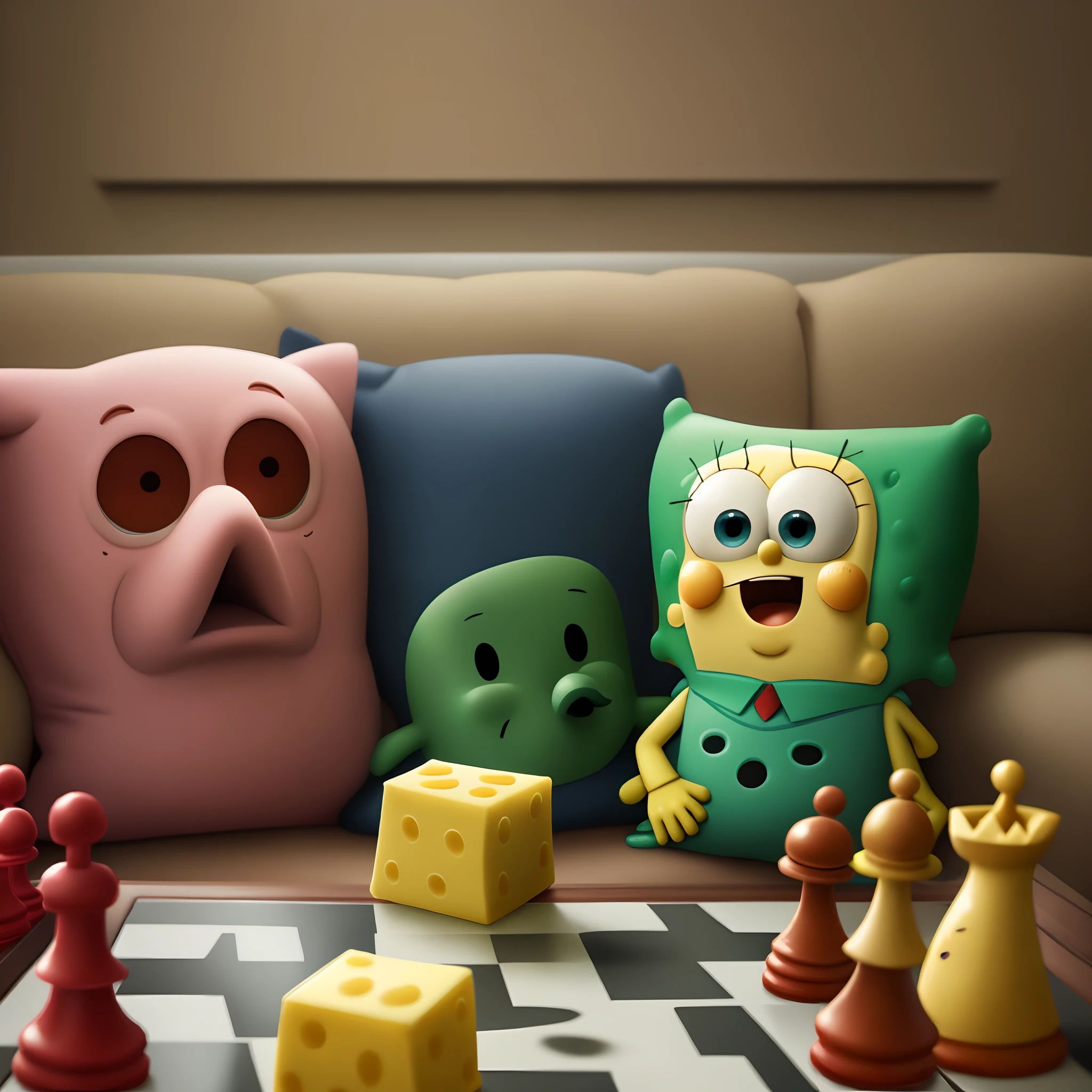 SpongeBob and Patrick are playing chess