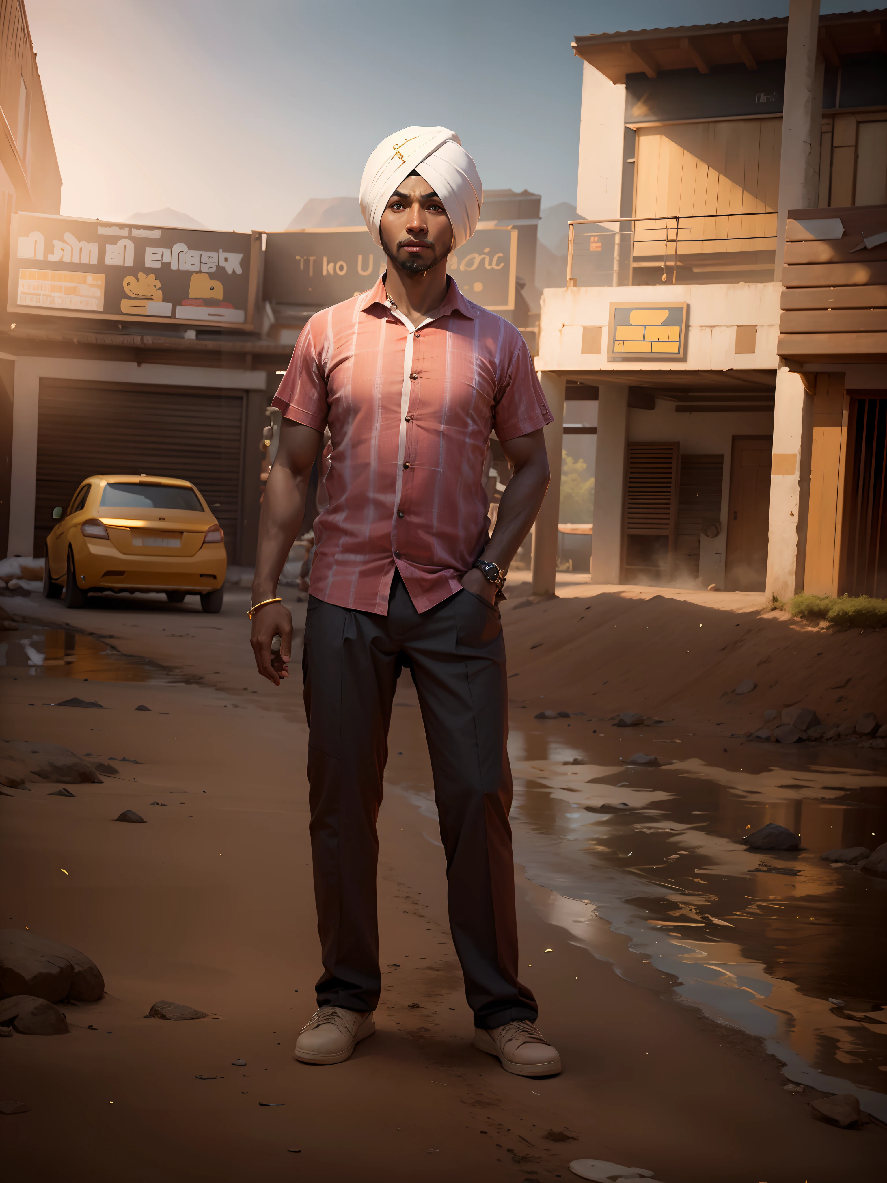 Change background, do not change face and turban, face and turban stays same, 8k , avatar type for profile photo, realistic face.