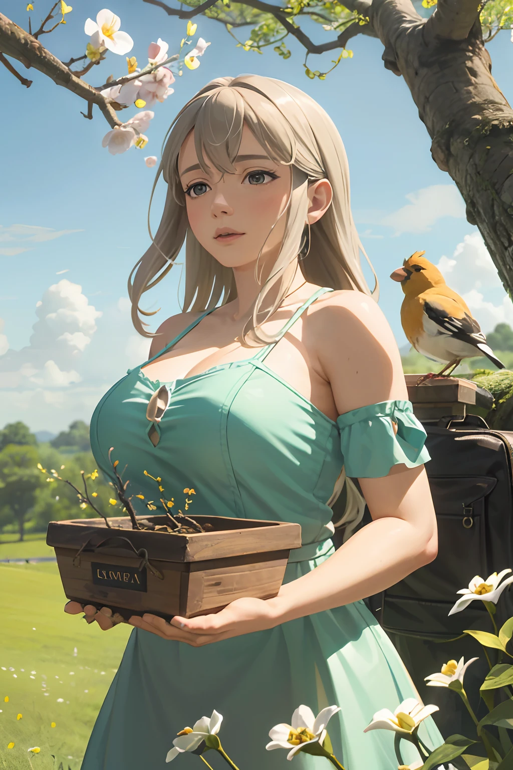 The clock-a-clay is creeping on the open bloom of May,
The merry bee is trampling the pinky threads all day,
And the chaffinch it is brooding on its grey mossy nest
In the whitethorn bush where I will lean upon my lover's breast
