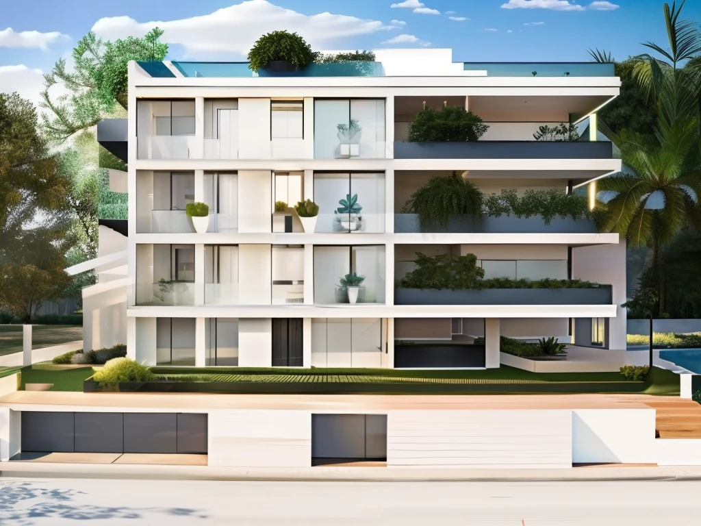 Ultra definition render, Ultra realistic image. Plantas exuberantes e abundantes