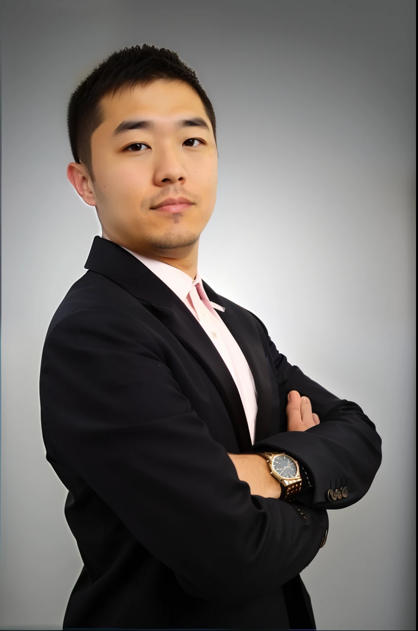 dressed in a suit,Help me make a full-body photo,Pixel increase!