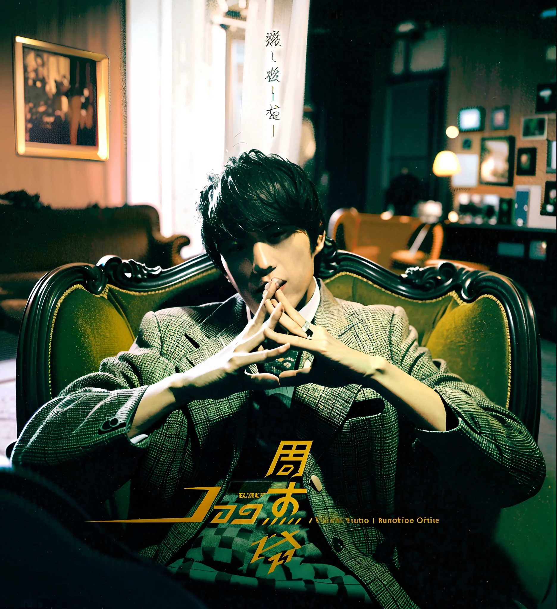 There was a man sitting in a chair,hands crossed,album covers,otto, alternate album cover,