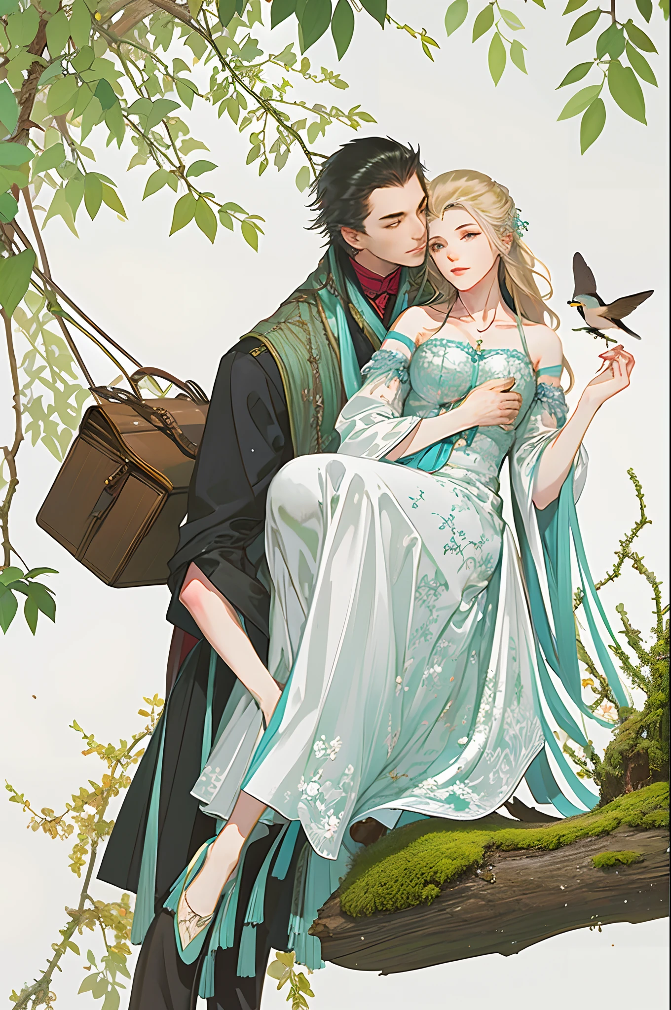 The clock-a-clay is creeping on the open bloom of May,
The merry bee is trampling the pinky threads all day,
And the chaffinch it is brooding on its grey mossy nest
In the whitethorn bush where I will lean upon my lover's breast