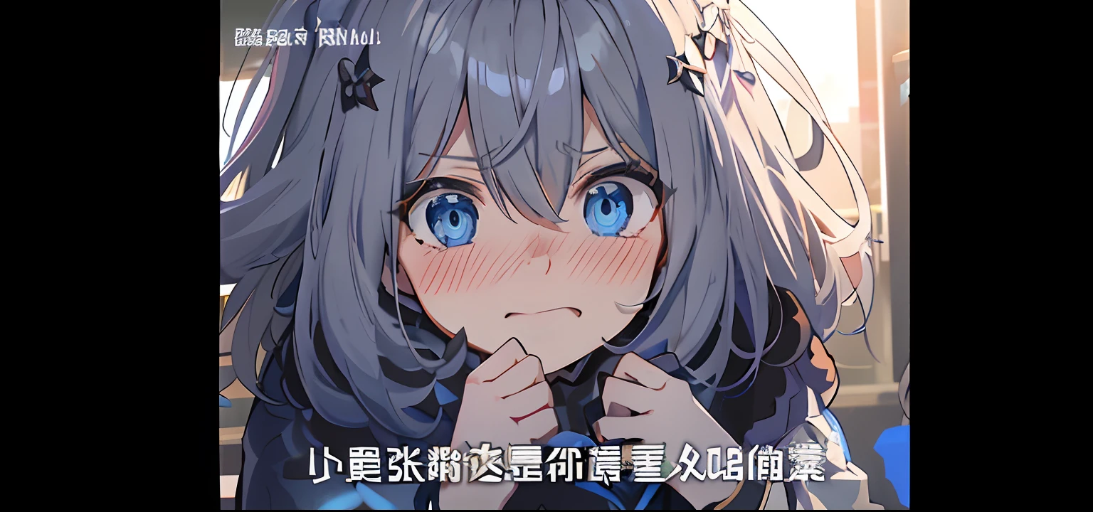 Anime characters with blue eyes and long hair in front of the window, anime visual of a cute girl, from girls frontline, she has a cute expressive face, trending on cgstation, screenshot from the anime film, the anime girl is crouching, Chiba Yuda, anime moe art style, animated still