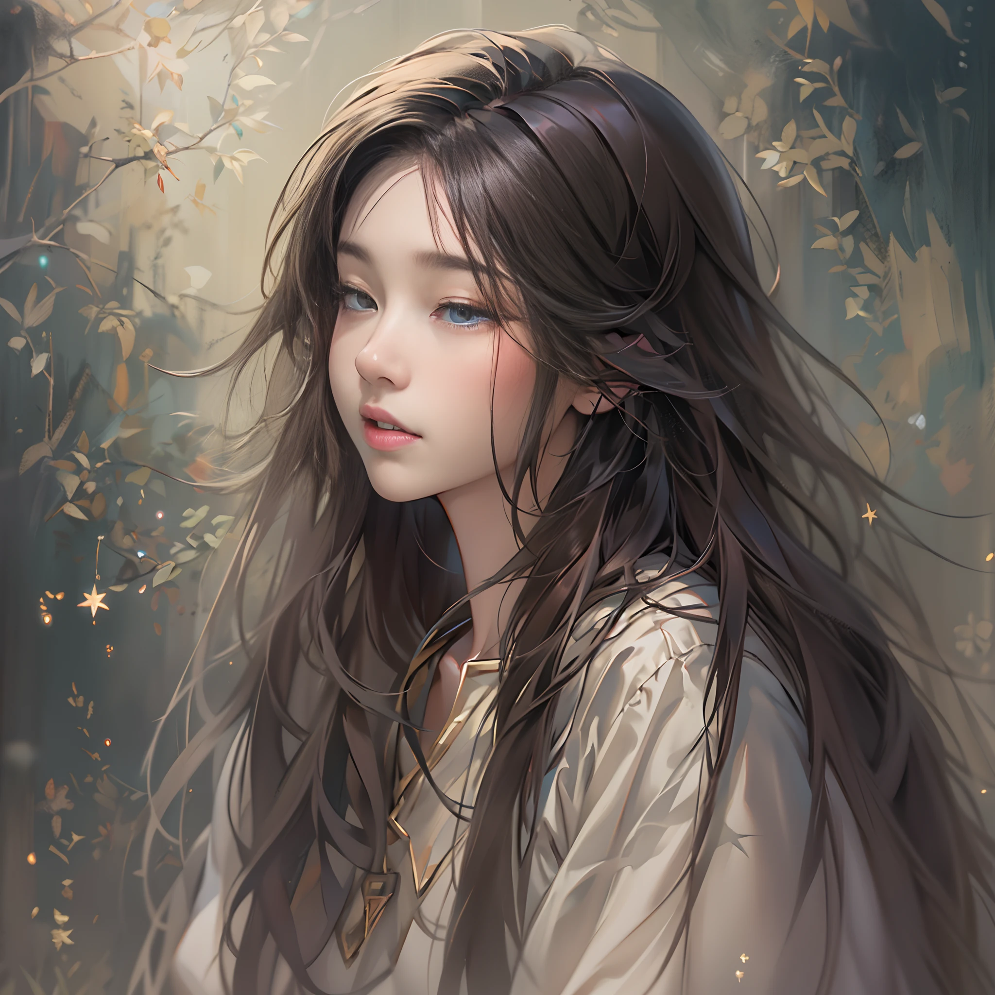 A gentle and shy girl nodding obediently, with long hair trembling on her shoulders,in the style of the stars art group xing xing, 32k, best quality, masterpiece, super detail, high details ,