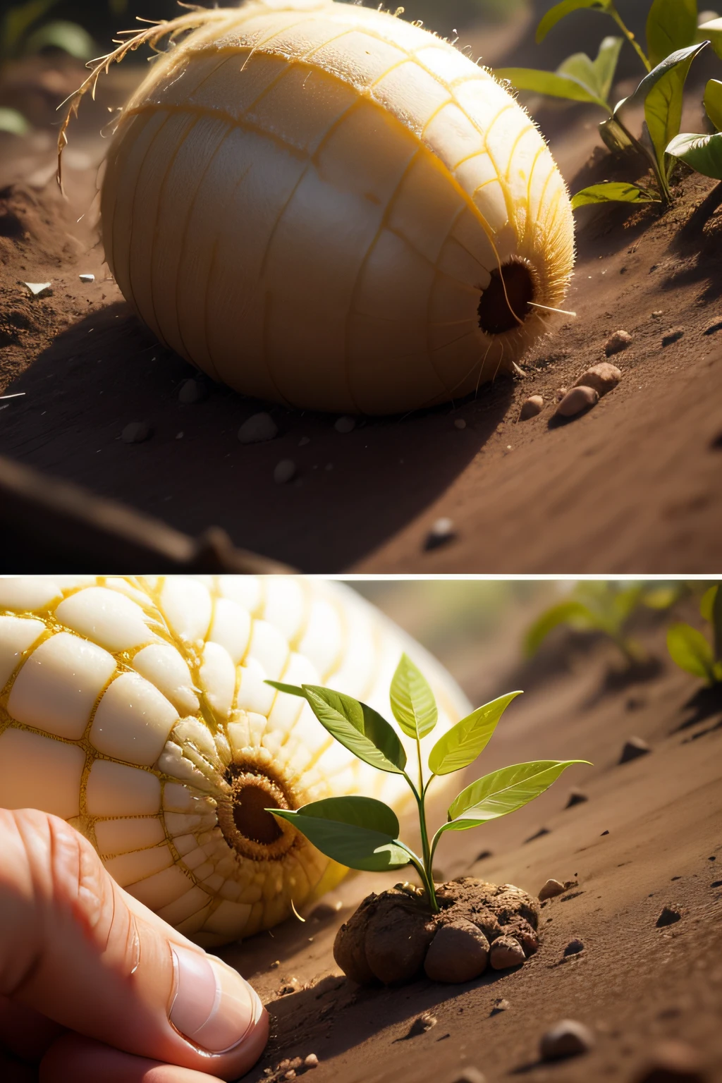 criar imagem de sementes germinando