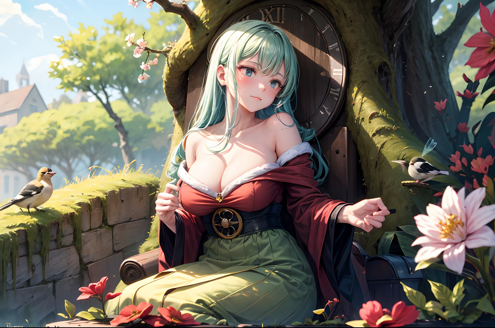 The clock-a-clay is creeping on the open bloom of May,
The merry bee is trampling the pinky threads all day,
And the chaffinch it is brooding on its grey mossy nest
In the whitethorn bush where I will lean upon my lover's breast
