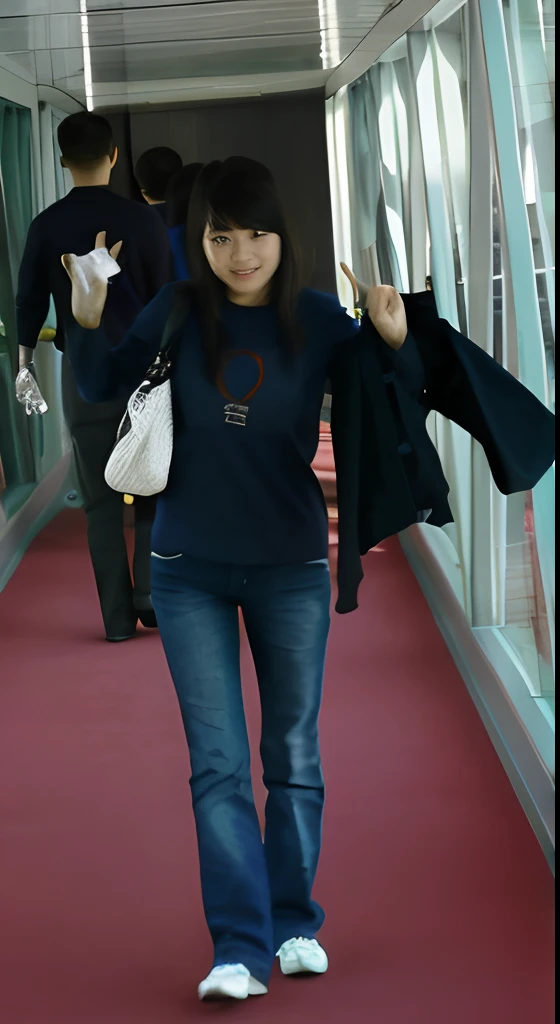 1 beautiful woman taking pictures on the grass,RAW photos,tmasterpiece,(highdetailskin:1.2),8k ultra high definition,digital SLR camera,gentlesoftlighting,high high quality,filmgrain,富士XT3,20 years old Asian woman,Wear simple clothes,T-shirt and skinny jeans,Detailed clothing details:1.3,perfect body figure,Perfect breasts and nipple bulge,The legs are straight and slender,Branded stylish shoes:0.6,Super detailed facial details and skin,Fair pink face and skin,The skin is pink,with light glowing,二重まぶた,Super detailed eyes,(Gloss on lips, eyeslashes, Glossy face, Best quality, Ultra-high resolution,, warm color,Wide lighting, naturalshadow), Sexy, Full body shooting: 1.8