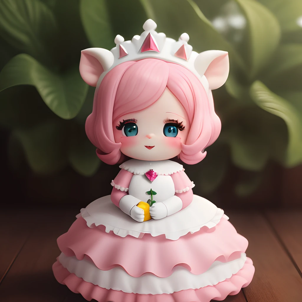 Ursinho feito de goma rosa
