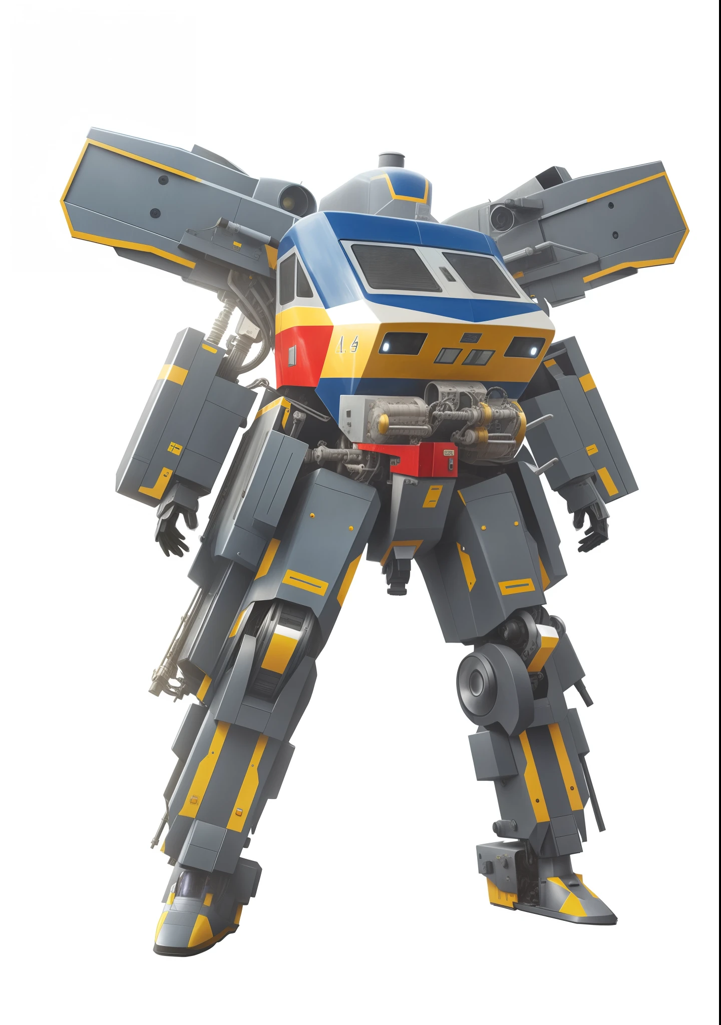 Train robots,Train Man,Train Transformers,Science Fiction Mechanical,Realistic details,3Drenderingof