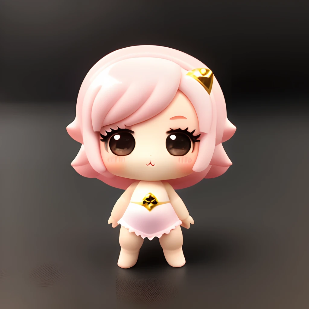 Ursinho feito de goma rosa, estilo chibi