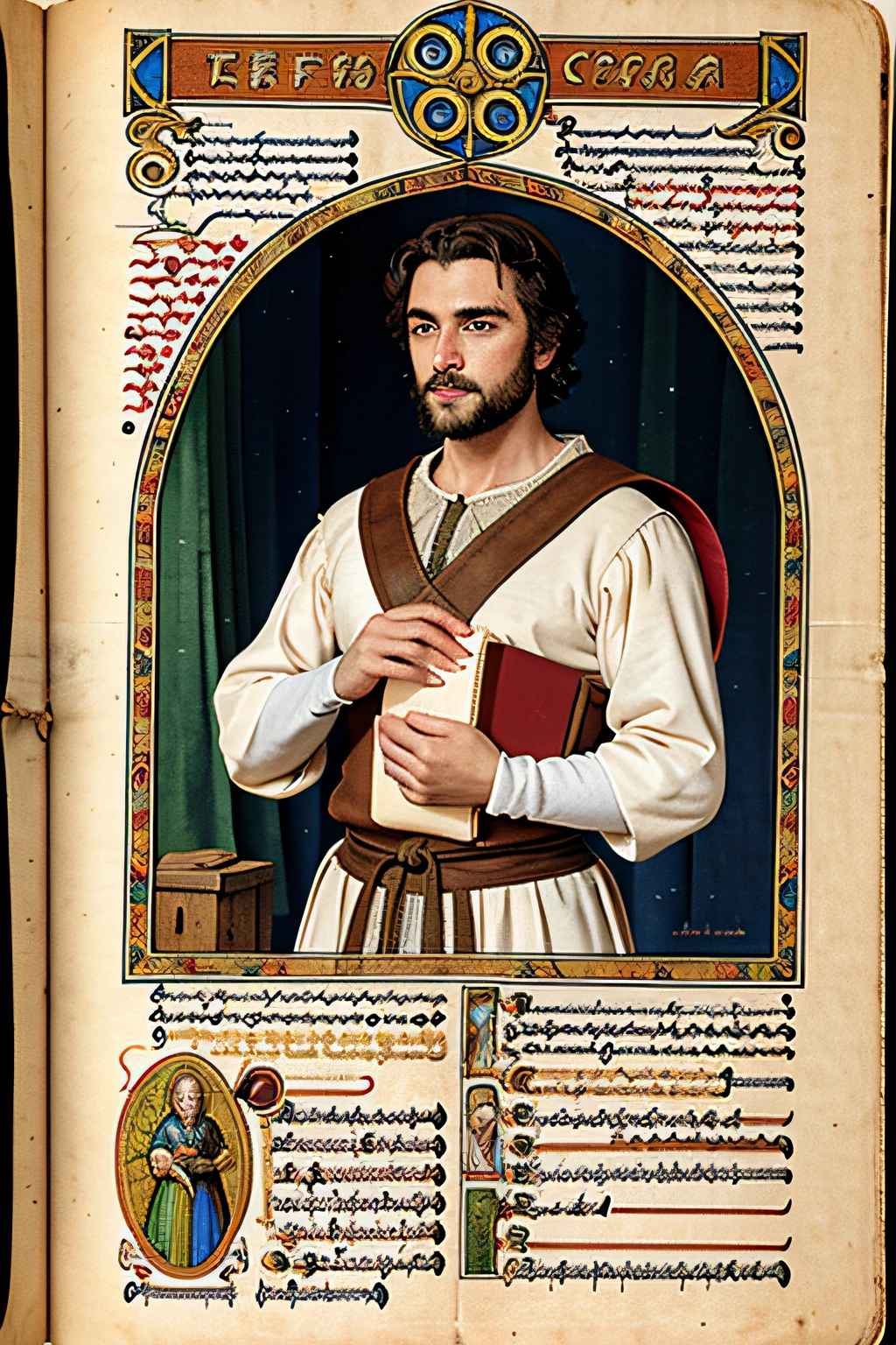 bordas medievais de manuscrito
