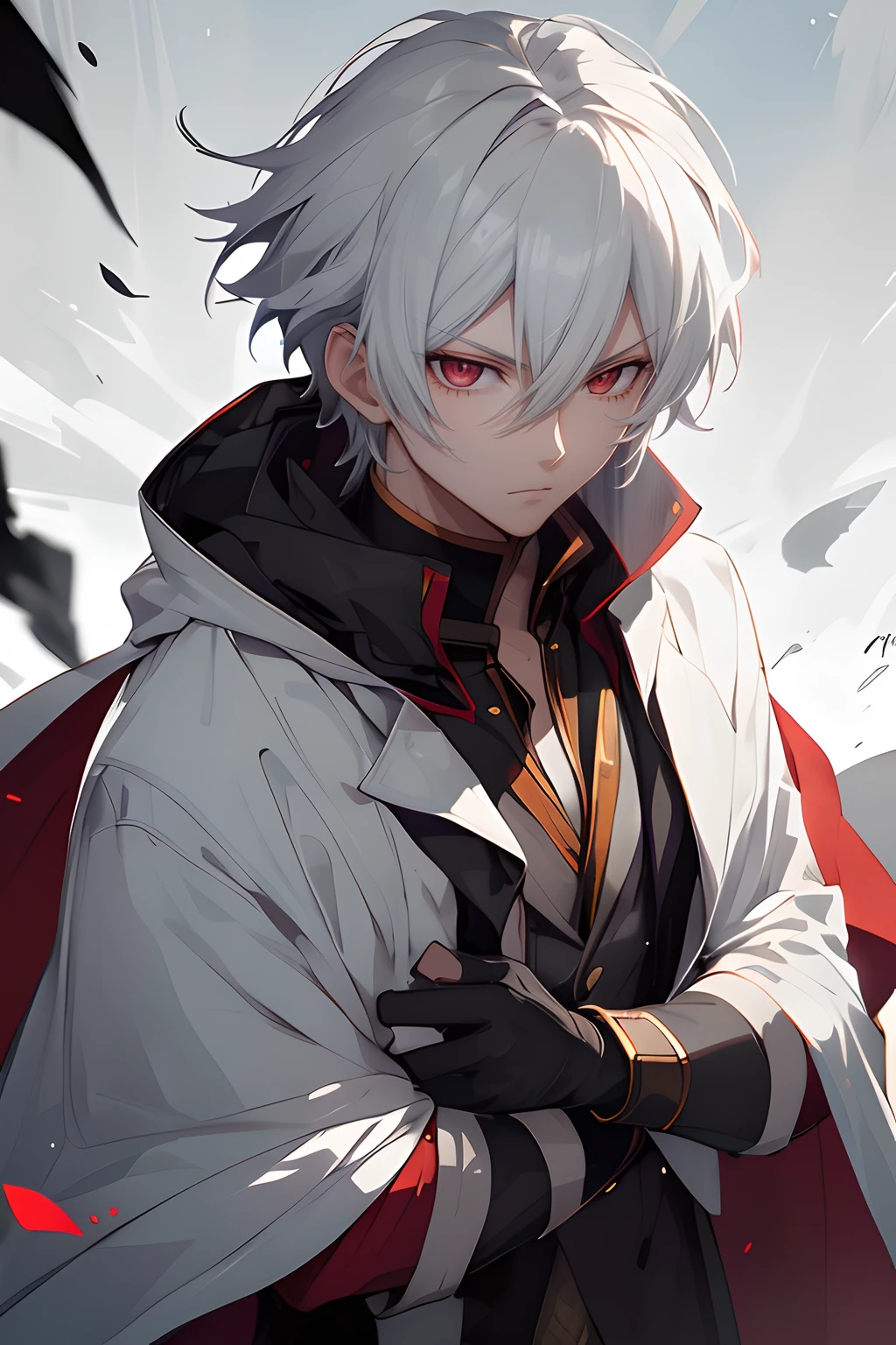 Anime - Imagen de estilo de un hombre con cabello blanco y ojos rojos, inexpresivo, Badass Anime 8K, Mejor fondo de pantalla de Anime 4K Konachan, Personaje masculino de anime, Keqing de Genshin Impact, Arte detallado del personaje de anime, Arte clave del anime, Anime Art Wallpaper 8K, pelo blanco, high quality anime artstyle, Estilo anime 4K, Arte de personajes de anime