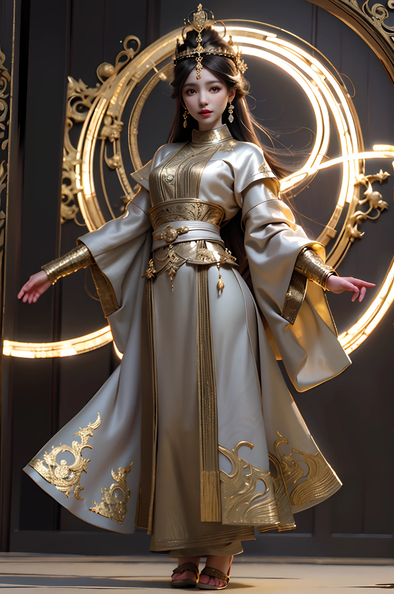 Moroccan caftan princess woman full body outfit convers full body super detailed hyper realistic