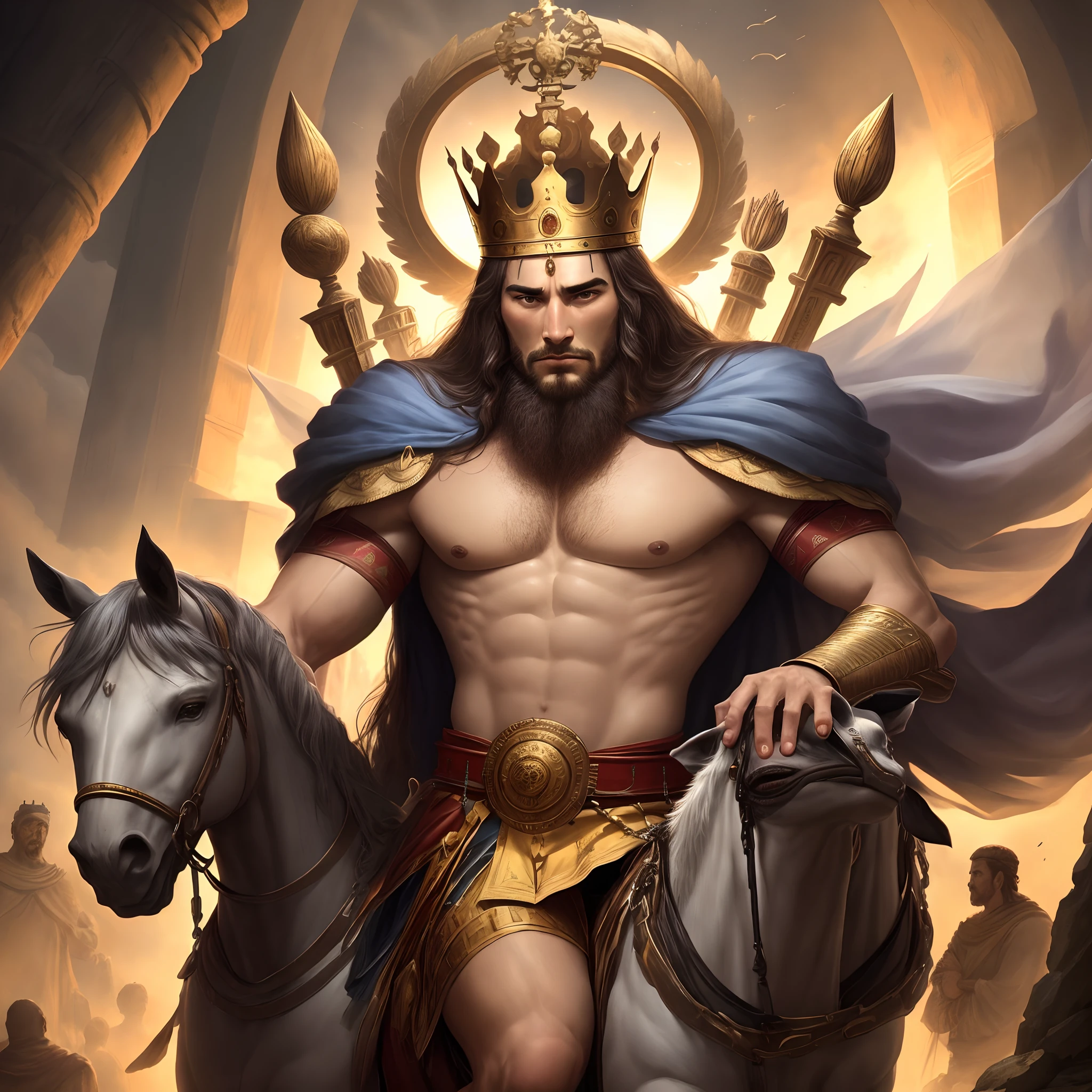 Victorious man, ancient, power, ruler, king
