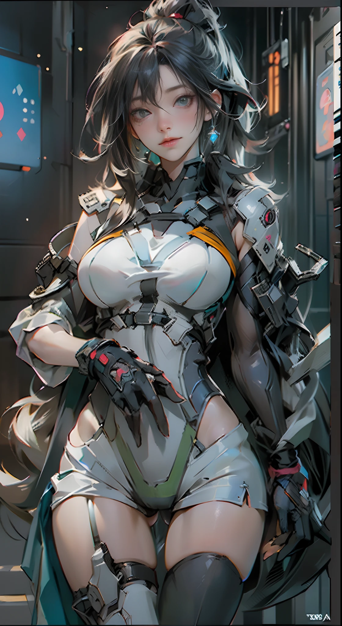 ((best qualityer)), ((tmasterpiece)), (A detailed: 1.4), 3D, Image of a beautiful cyberpunk woman, 1 girl, Wide buttock, big assa, Brazilian ass, hdr (HighDynamicRange), Ray tracing, NVIDIA RTX, Hyper-Resolution, Unreal 5, and the underground is scattered, PBR Texture, Post-processing, Anisotropic filtering, depth of fields, Maximum clarity and sharpness, Many-Layer Textures, Albedo e mapas Speculares, Surface coloring, Accurate simulation of light-material interaction, perfectly proportions, rendering by octane, Two-tone lighting, largeaperture, ISO low, White balance, the rule of thirds, 8K raw data,