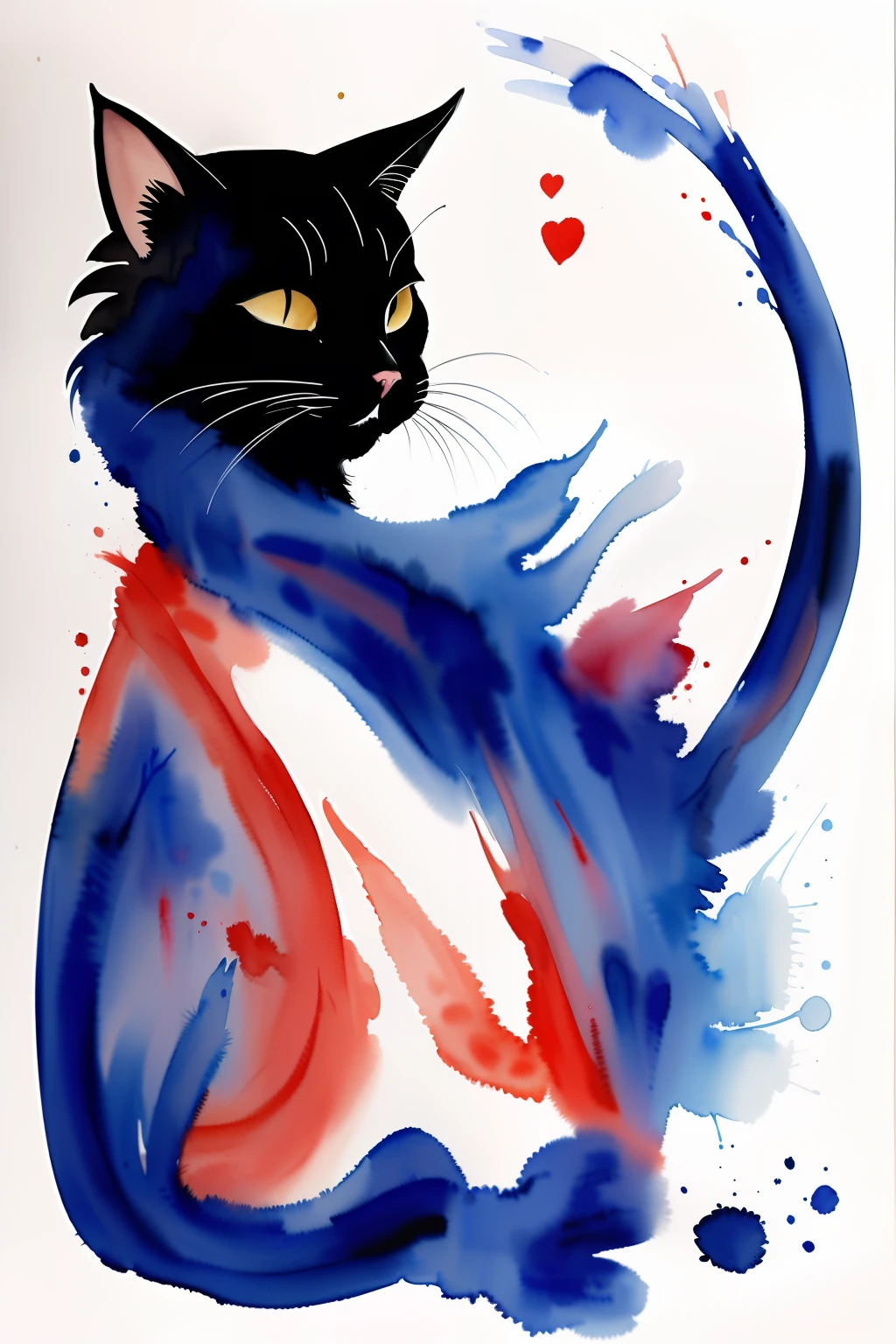 Cat Wizard、Silhouette Touch、watercolor paiting