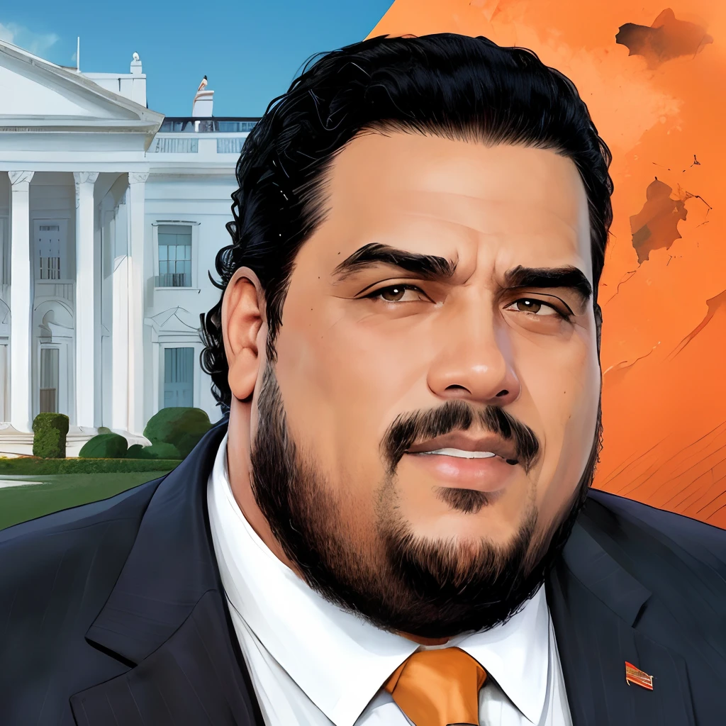 Graphic Novel, homem negro, gordura, Politician