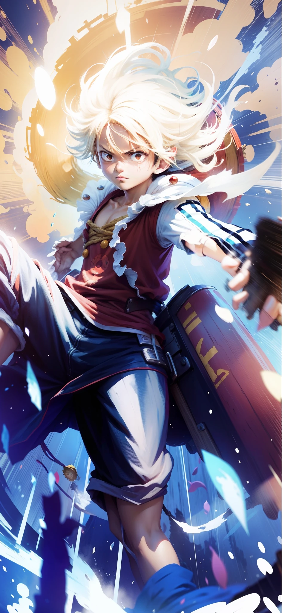 whaite hair,luffy