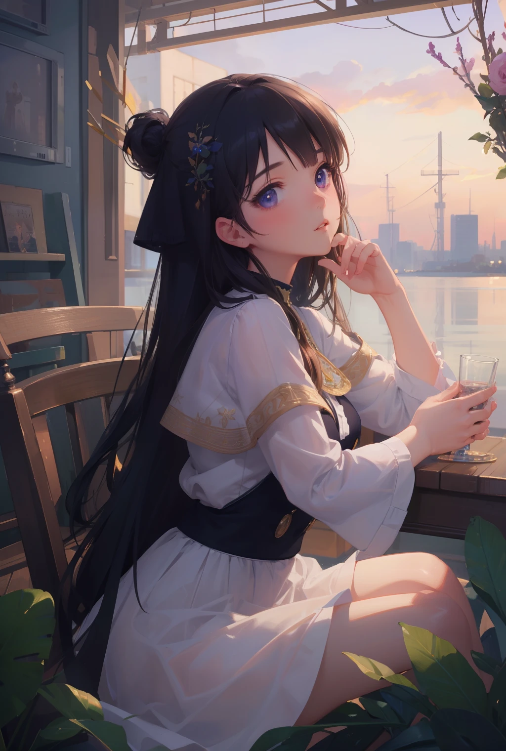 dreamy, (masterpiece), best quality, 1girl, amazing, beautiful detailed eyes, fine details, depth of field, extremely detailed CG,