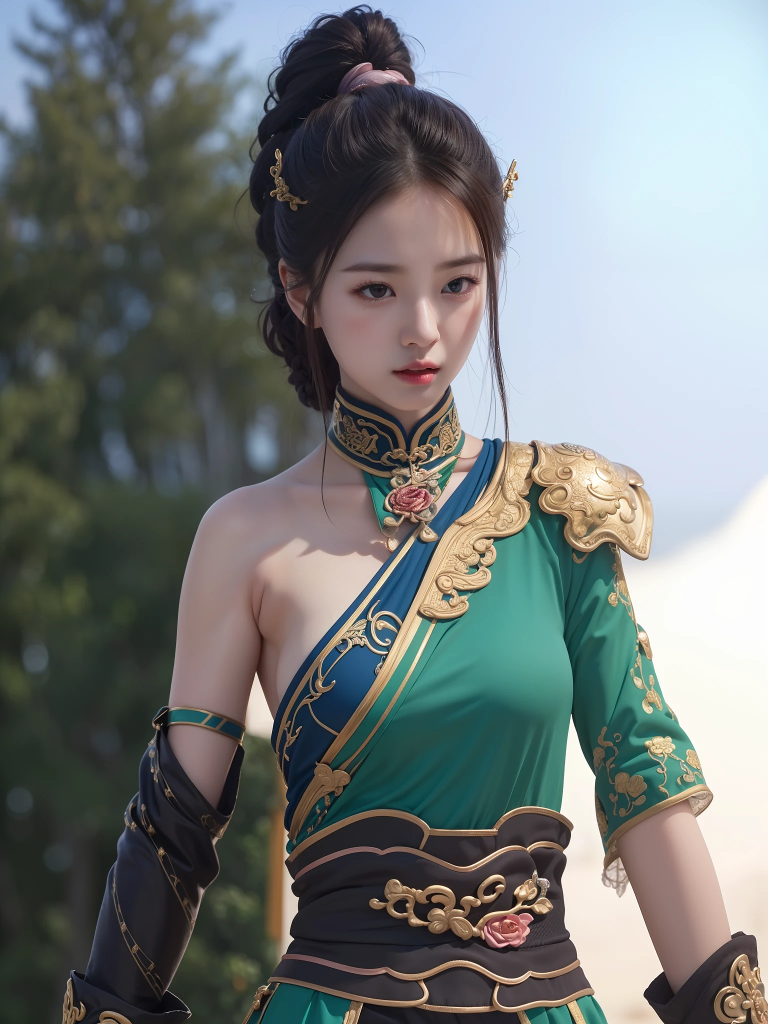 Masterpiece, Best Quality, Extremely Detailed 8k, Ultra HD, Ultra-detailed, Highly Detailed, Ultra High Realistic, Ultra-realistic, Hyperrealistic, Hyperrealism, (1girl:1.5), (Solo:1.5), (Beautiful Rosy Zhao:1.5), (Beautiful Cute European:1.7), Anatomically Correct, (Detailed Realistic Skin Texture), (Realistic Big Breasts), Slender Abs, (Closed Mouth:1.3), Nsfw, Dynamic Pose,