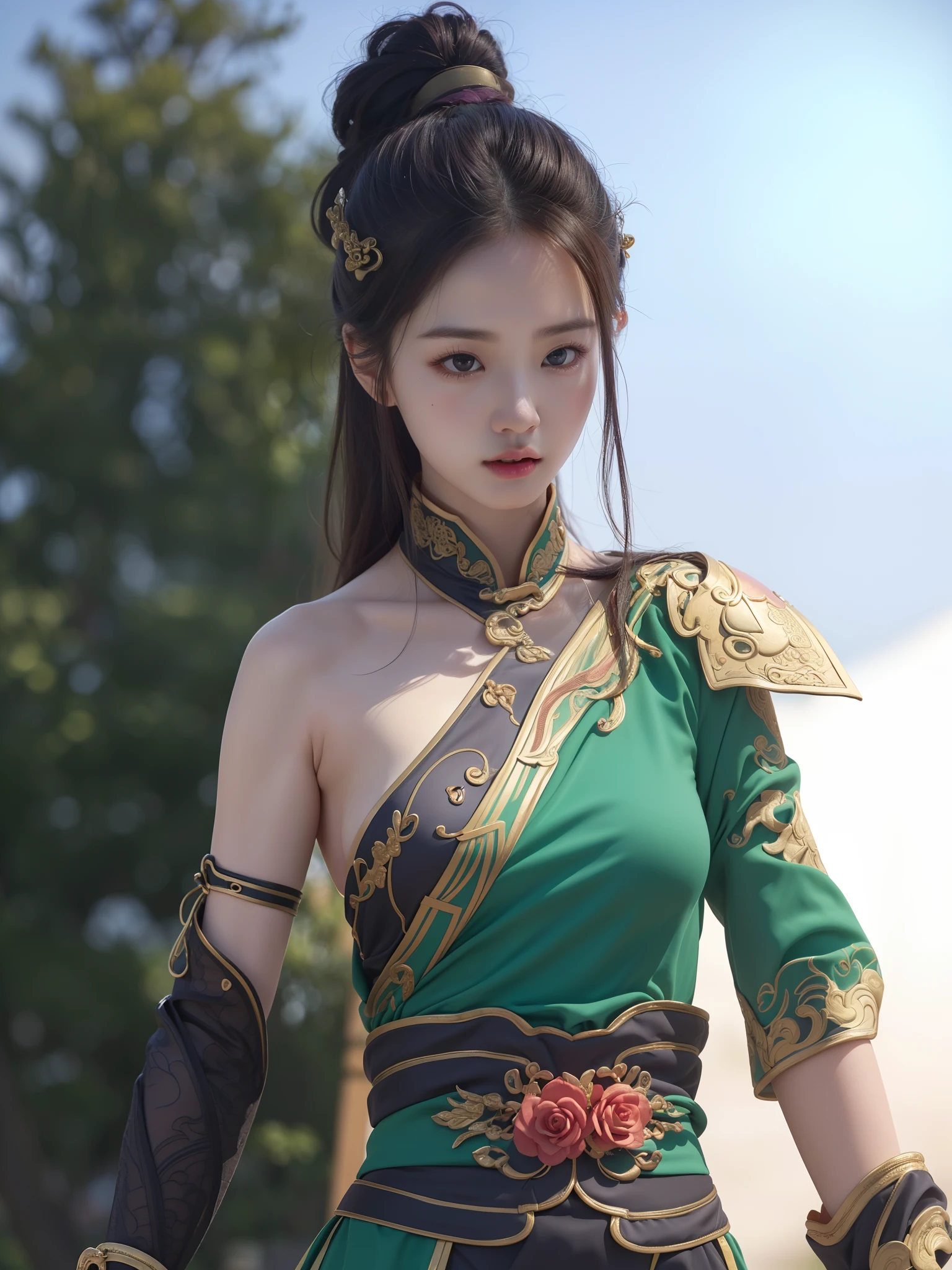 Masterpiece, Best Quality, Extremely Detailed 8k, Ultra HD, Ultra-detailed, Highly Detailed, Ultra High Realistic, Ultra-realistic, Hyperrealistic, Hyperrealism, (1girl:1.5), (Solo:1.5), (Beautiful Rosy Zhao:1.5), (Beautiful Cute European:1.7), Anatomically Correct, (Detailed Realistic Skin Texture), (Realistic Big Breasts), Slender Abs, (Closed Mouth:1.3), Nsfw, Dynamic Pose,