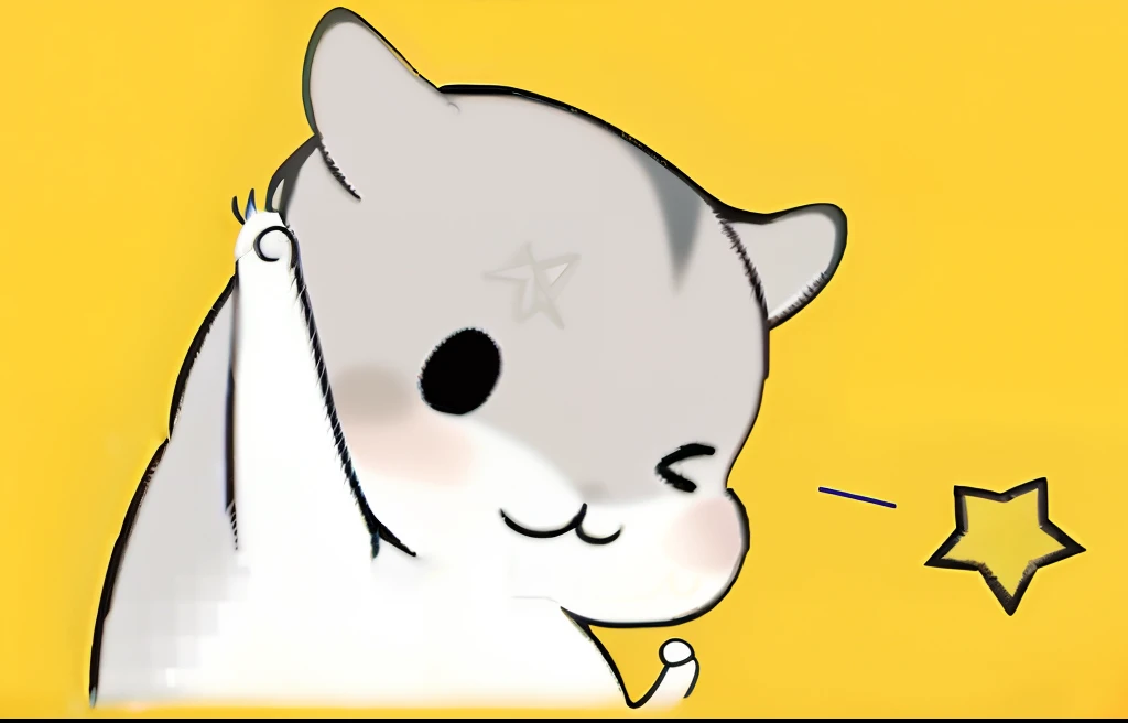 There is a caricature of a cat reading the stars, discord pfp, telegraph stickers, discord profile picture, thicc, xqcow, r/awww, 🐿🍸🍋, fat chibi grey cat, komono, bbwchan, cutecore, Cartoon Cute, Chuan Ai, asriel dreemurr