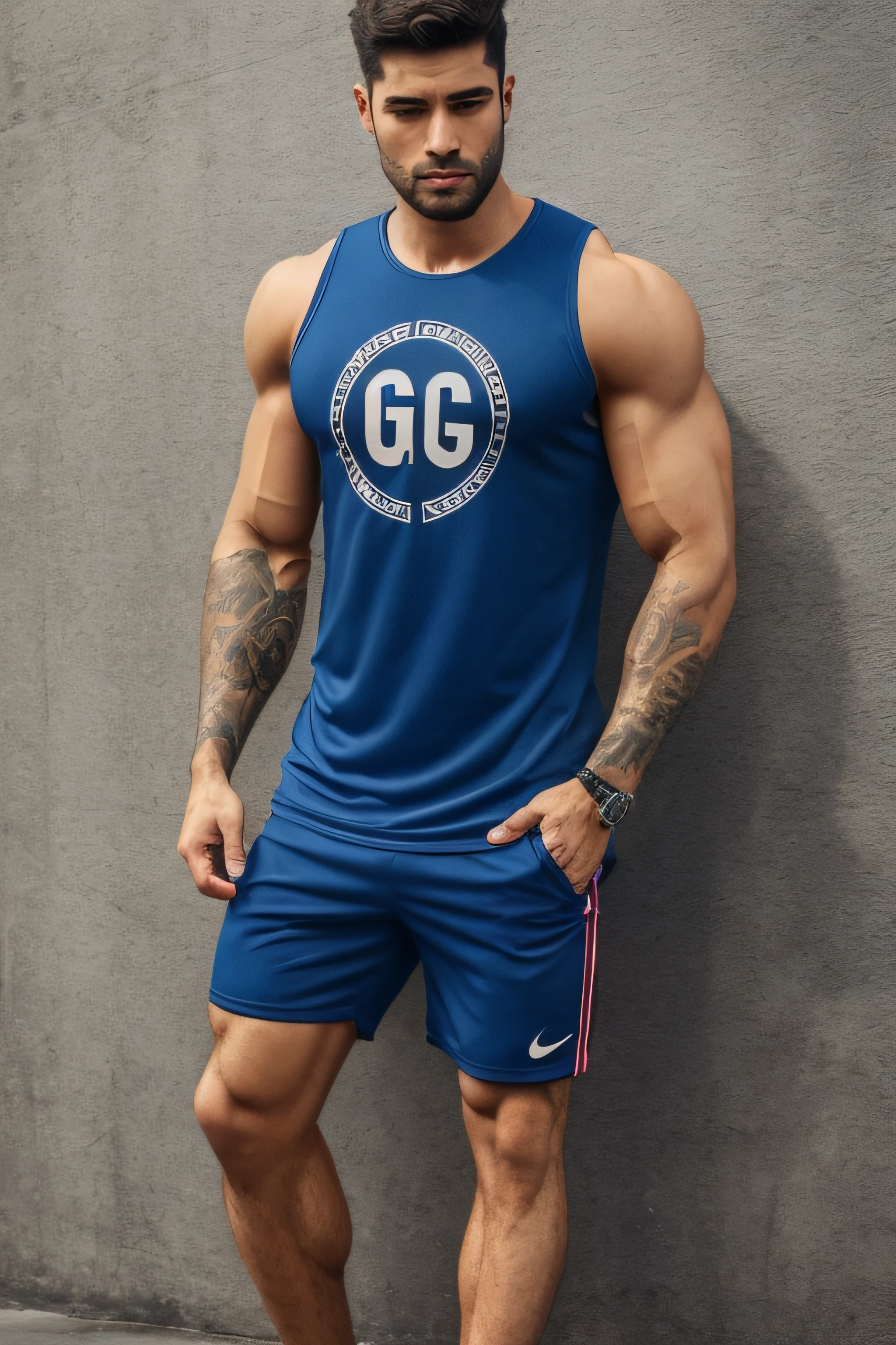 crie uma estampa de camiseta com o tema gym