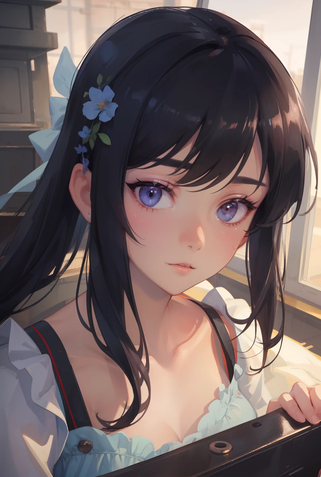 dreamy, (masterpiece), best quality, 1girl, amazing, beautiful detailed eyes, fine details, depth of field, extremely detailed CG,