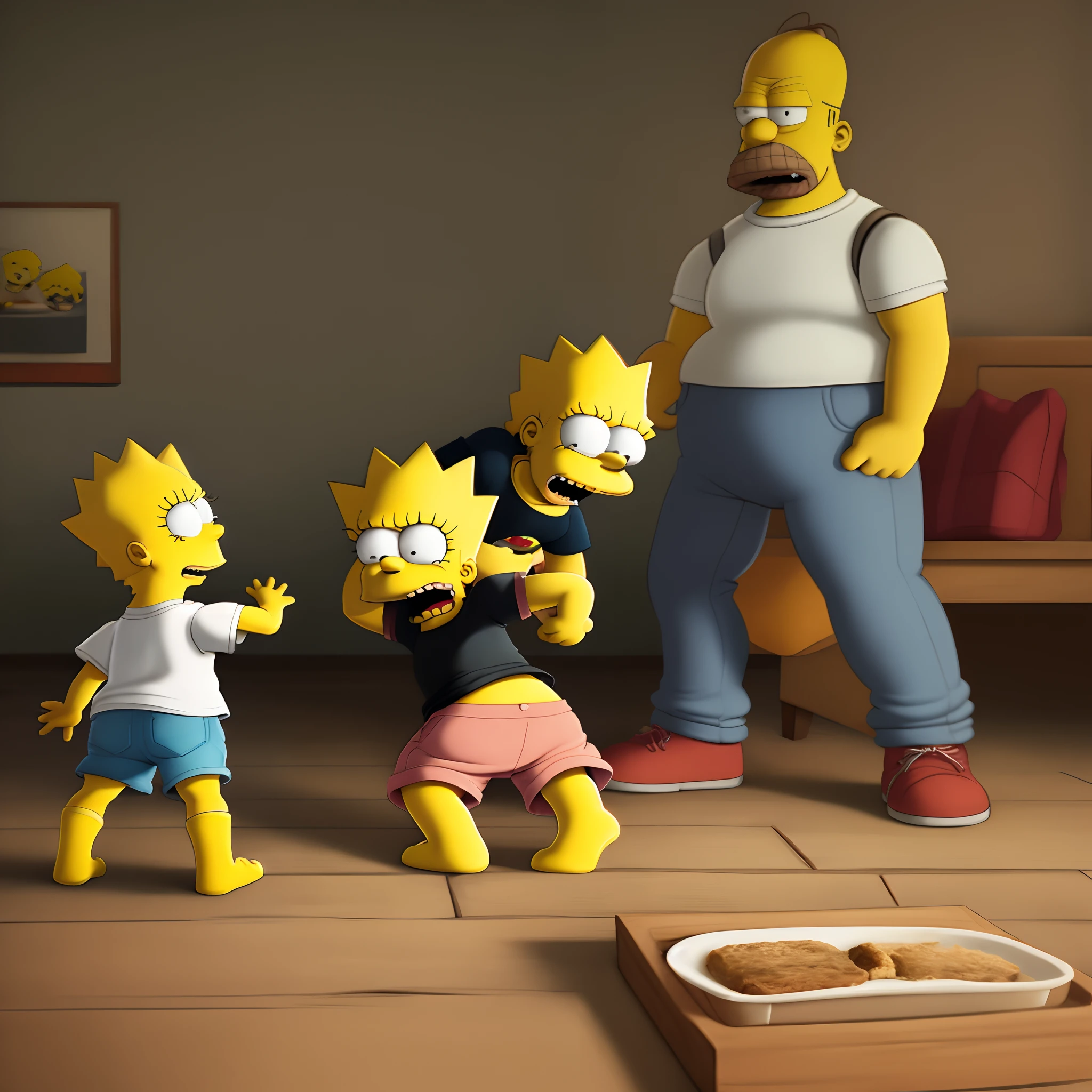 Crie uma imagem realista do Bart Simpsons