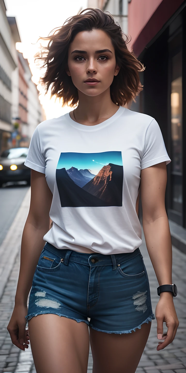 Beautiful Swedish university student, Loire, corpo inteiro, do lado de fora na rua, ((magro, pequeno)), (((camiseta))), shorts esportivo, fotografiarrealista, fotografia, obra-prima, realista, Realismo, renderizado, Alto contraste, digital art, photographicrealistic, trending on Artstation 8k HD, high definition, detailed, realistic;, detalhada, textura da pele, hiperdetalhada, Textura realista da pele, armadura, melhor qualidade, ultra high-resolution, (fotografiarrealista: 1.4), alta resolução, detalhada, fotografia crua, sharp re, By Lee Jeffries Nikon D850 Film Stock Photography 4 Camera Kodak Portra 400 Lens F1.6 colors rich hyper realistic texture dramatic lighting unrealengine trend in artstation cinestill 800,