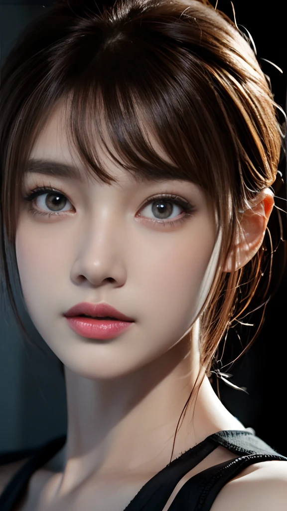 best qualtiy,GameCG,1girll,tmasterpiece,best qualtiy,8K,detailed skin textures,Detailed cloth texture,beautifull detailed face,Complicated details,the ultra-detailed,Audrey Hepburn,Spider straight red hair,(A half body:1.2)