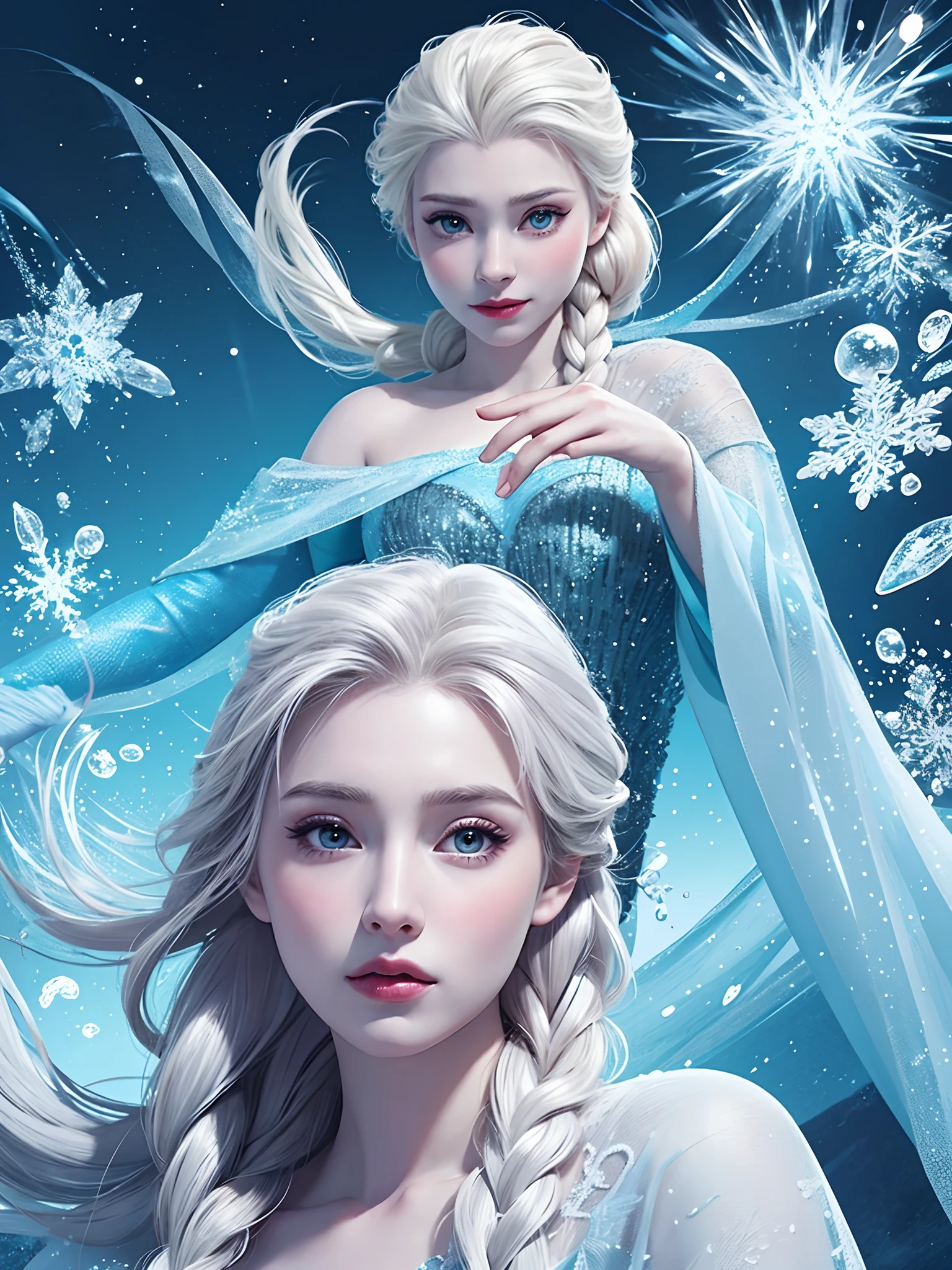 Elsa do filme Frozen, realista