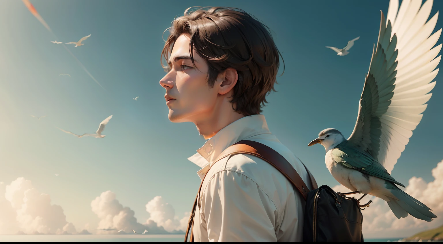 He heard the singing of birds, He felt the breeze caress his face and looked at the horizon with a vision that surpassed the limits of time
