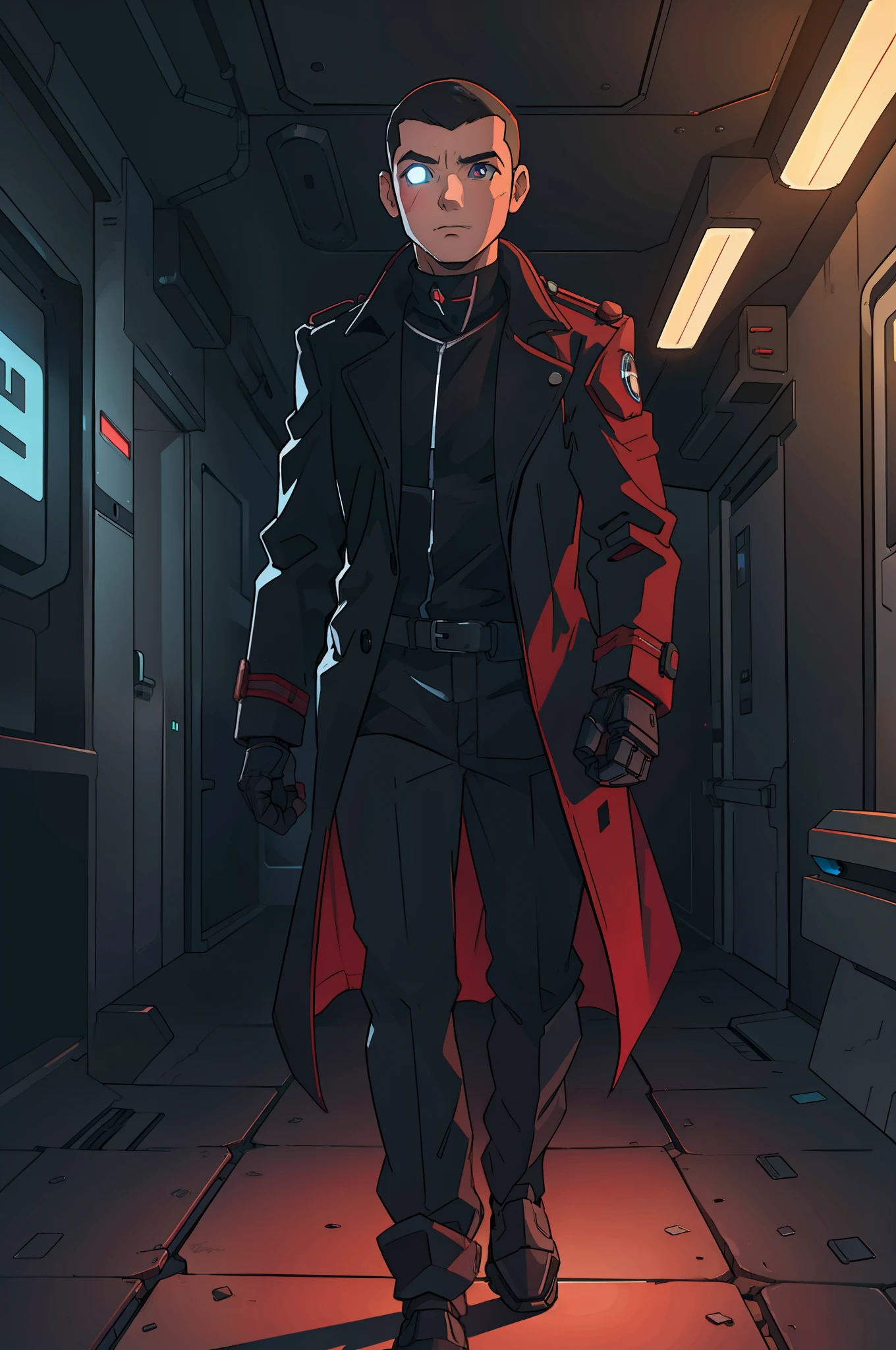 glowing robot eyes