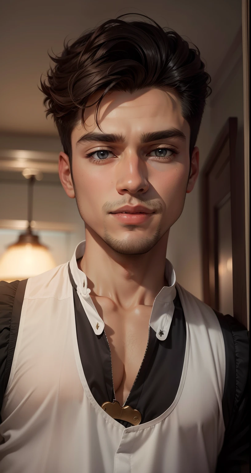 Background change handsome boy geming dress